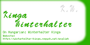 kinga winterhalter business card